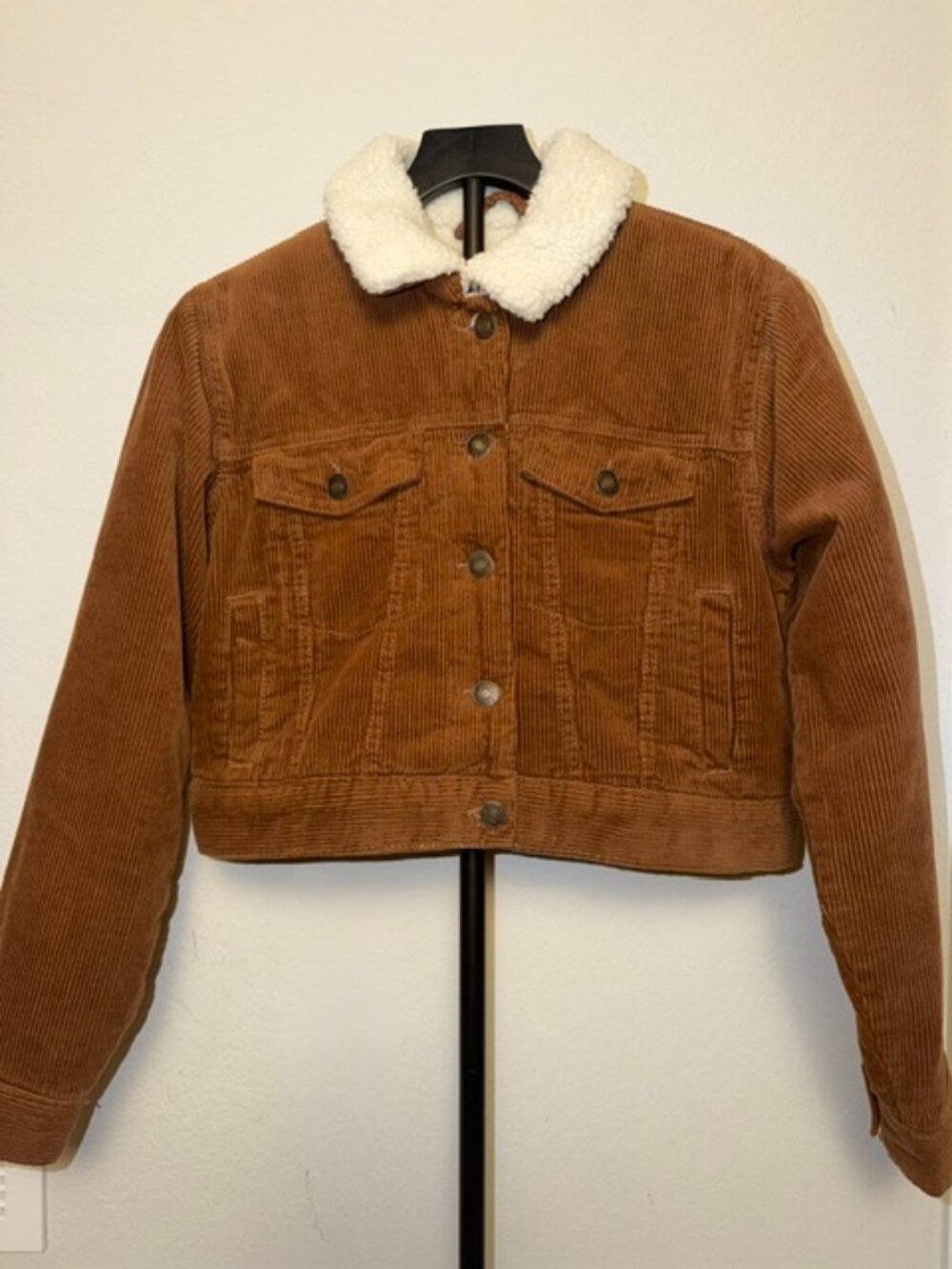 Forever 21 Brown Corduroy Sherpa Collar Jacket 🤎